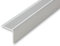 (17,04EUR/m) 53 x 53 x 900 mm Treppenwinkel silberfarben ungebohrt Treppenkantenprofil Treppenkante grob gerieft, stabil und rutschhemmend Innenmaß 50 x 50 mm