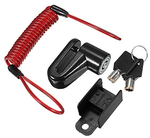 MOMOALA Electric Scooter Anti-theft Steel Wire Lock Disc Brakes Wheels Locker compatible with Xiaomi Mijia M365 - Black