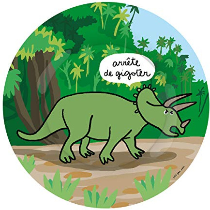 Petit Jour Paris - Dessert Plate Dinosaurs Triceratops - Perfect for the Dessert!