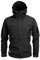 Taktische Militärjacke, warm, Fleece, lange Ärmel, mit Kapuze, Camouflage, wasserdicht, für Camping, Jagd, Angeln, Outdoor, Jacke mit Kapuze Gr. L, Schwarz