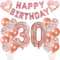 Luftballon 30 Geburtstag Rosegold, Geburtstagsdeko 30 Jahre Frau, Deko 30 Geburtstag Frauen, 30 Geburtstag Deko Rosegold, Balloon 30.Geburtstagsdeko Folienballon, 30 Jahre Geburtstag Frau
