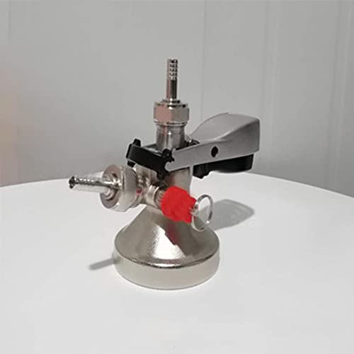 T&F Keg Kegverschluss Zapfkopf Micromatic Flachkeg, mit Rücklaufstopp, Tülle und Mutter,Typ D