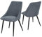 Staboos CH80 Esszimmerstuhle 2er Set Polsterstuhl bis 150 kg - Strapazierbarer Stoff Sessel - Polsterstuhl (Dark Blue)