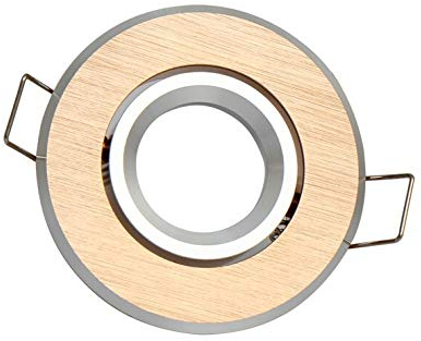 LED Line® Einbaustrahler Einbaurahmen Ø60mm Bohrloch 70mm Außendurchmesser Schwenkbar 35° Aluminium inkl. GU5.3 Fassung für LED Leuchtmittel 35mm LED Lampen G4 MR11 MR16, Gold Brushed Rund