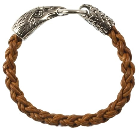 WAVEPIRATE® Echt Leder-Armband Edelstahl EAGLE ADLER ZO Cognac 23 cm Edelstahl-Verschluss in Geschenk-Box Herren