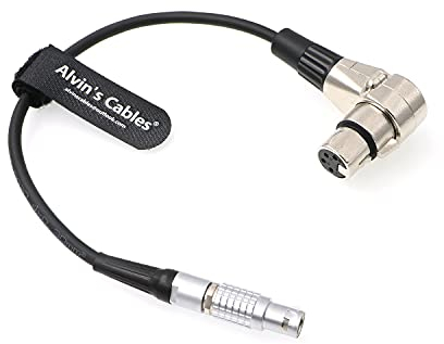 Câble d'Alimentation 6 Broches Mâle vers XLR Femelle 4 Broches pour Stabilisateur DJI Ronin 2 Gimbal Sony F55 SXS Venice 30 cm Alvin's Cables