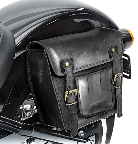 Satteltasche Leder für Suzuki Intruder VS 1400 / VL 125 SV4 schwarz