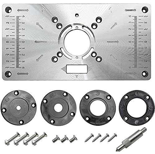 Stuurvnee Router Inserción de Escritorio Mesa de Trabajo Madera Placa Router Fresadora de Madera con Anillo A