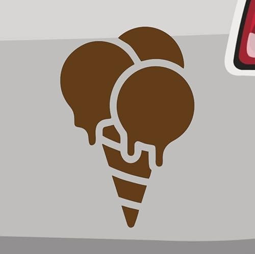 Eistüte Aufkleber -6 Größen 21 Farben- Sommer Vanille Sonne Gelato Icecream Eis