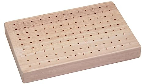 iplusmile Porte- Brochette de Nourriture en Bois Pick de Choix Affichage Alimentaire Board Rectangulaire avec Trous Cocktail Pick Afficher Stand pour Les Événements de Restauration Cocktail