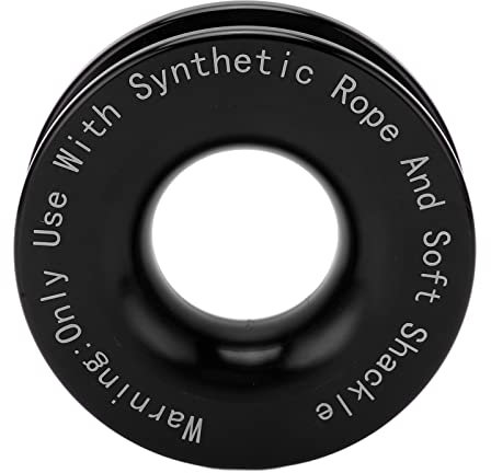 KIMISS Snatch Ring, Winch Snatch Recovery Ring 41000lbs Bruchfestigkeit für 7/16 Zoll 1/2 Zoll Softschäkel mit 3/16 Zoll 1/4 Zoll 3/8 Zoll Seilen(Schwarz)
