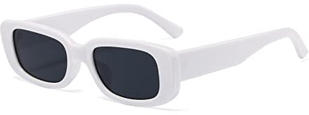 YAMEIZE 90s Rectangle Sunglasses for Women Men Vintage UV400 Square Glasses