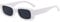 YAMEIZE 90s Rectangle Sunglasses for Women Men Vintage UV400 Square Glasses