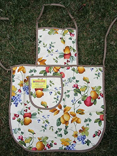 Set Guantone+Coppia Presine+Canovaccio 100% Cotone Indiano NOVITA' 2020!!! (Grembiule)