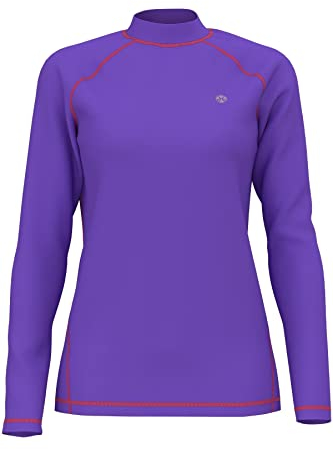 HDTIYUYP UV Shirt Damen Mädchen - Wasser Schwimmen Tshirt Rashguard Frauen Badeshirt Surf T-Shirt Schnelltrocknende Strand Shirt Wet Top Lila XL