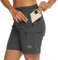 donhobo Women's Outdoor Walking Shorts, Ladies Summer Cargo Shorts Lightweight Quick Dry Waterproof Stretch Shorts Trousers with Zipped Pockets Grey XL