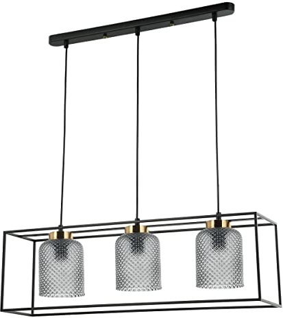 Italux Sinella Industrial, Retro 3 Light Bar Pendant Ceiling Light, E27