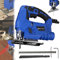 700W Compact 240V Corded Jigsaw Power Tool with Saw Blade, 2800 SPM Electric Jig Saw with Laser, 6 Variable Speeds, 4 Orbital Setting & ±45° Adjustable Bevel Cutting for Plastic Wood Steel Cutting