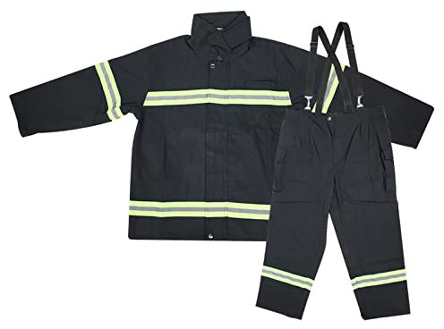 SYH&AQYE Combinaison Ignifuge, Vêtements Ignifuges, Pantalons Réfléchissants de Protection pour Pompiers, Ignifuge, Anti-Acide, Antistatique, Ignifuge, Résistant à la Chaleur(XL)