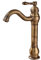 360° schwenkbare Einhebelmischbatterie, Antikmessing Wasserhahn bad hoch, warmes und kaltes Waschbecken Wasserhahn gold