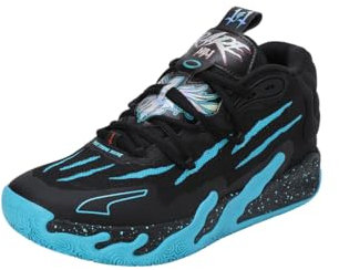 Puma Scarpe da basket unisex per adulti Mb.03 Blue Hive, Menta piperita nero-elettrica, 48.5 EU