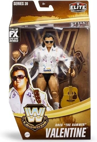WWE Elite Collection Greg The Hammer Valentine Wrestling Action Figure Legends Mattel Series Age 8+ 20, HLP57