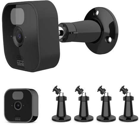 [4 Pack] Blink Outdoor Camera Mount, Wall Mount for Blink Outdoor/Indoor Camera/Blink Outdoor 4 (4th Gen)/ Blink Mini/Blink XT/ XT2 Camera Mount, Blink 360° Adjustable Mount Accessories Black