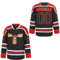 PERC30 Hockey Trikots #00 Movie Herren genähte Buchstaben und Zahlen S-4XL, Schwarz, L