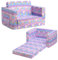 BEJOY Kindersofa Aufklappen 2 in 1 Schlafsofa, Kindersessel, Kinder Couch Ausklappbar Kinder Sofa für Kinderzimmer Kindertags- und Geburtstagsgeschenk für Mädchen und Jungen - Schönes Einhorn