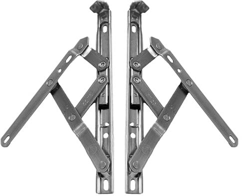 Cerniera universale per finestra in uPVC con doppio vetro di attrito, in PVC, 17 mm, 20,3 cm, con mano universale, in acciaio inox ferretico, grado 430