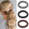 Reaky Haargummis, Perlen-Haargummis, 3 Stück, Strass-Pferdeschwanzhalter, elastische Haarbänder, Haar-Accessoires für Frauen (schwarz, dunkelbraun, grau)