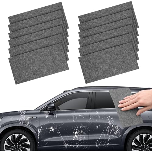 12 Stück Nano Sparkle Tuch, Sparkle Tuch Auto Kratzer, Nano Sparkle Tuch für Auto Kratzer Entfernen Reparatur, Nanomagic Tuch für Auto Kratzer Entfernen Reparatur, Reparatur von Leichten Kratzfarben
