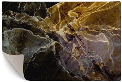 murando - Vinyl Teppich 180x120 cm - PVC Küchenteppich für Wohnzimmer Schlafzimmer Outdoor Läufer Küche Vinylteppich Dünn rutschfest Balkonteppich Design Marmor Optik Abstrakt f-A-10122-bi-a