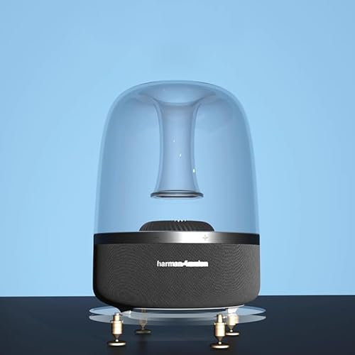 Acryl-Tischlautsprecherhalter passend für Harman Kardon Aura Studio 3, Aura Studio 4, SoundSticks 4 Bluetooth-Lautsprecher (Transparent,YW) 1-PCS