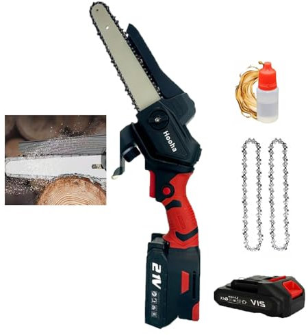 Hooha Parkside Kettensäge für Gartenschnitt/Strauchschnitt/Zweigschnitt/Holzschnitt Mini 6 Zoll/8 Zoll Akku 21V Astschere Einhandsäge Verwendetwintergarten Gartenwerkzeug Set Gartenliebhaber (8 Zoll)