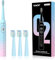 YUNCHI C2 Electric Toothbrushes for Adults with 4 Brush Heads, Rechargeable Sonic Toothbrush with 5 Modes, Blue