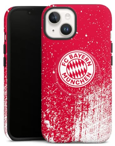 Magnetische Hülle kompatibel mit Apple iPhone 14 Handyhülle für MagSafe Outdoor Case in matt FC Bayern München Offizielles Lizenzprodukt FCB