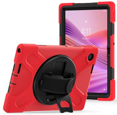 Funda Anticaída Lenovo Tab 10.1 Pulgadas 2025 TB-311FU TB-311XU, Tres Capa Resistente Cuerpo Completo Funda Protectora con Soporte/Correa de Mano, Funda para Lenovo Tab 10.1 TB-311FU TB-311XU
