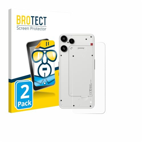 BROTECT Schutzfolie für Nothing Phone (3a) Lite | (Rückseite) 2 Stück Transparenter Displayschutz Made in Germany Klare Displayschutz-Folie Clear Einfache Montage
