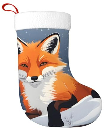 WHJDPP Weihnachtsstrumpf mit Fuchs-Motiv, für Halloween und Weihnachten, dekorieren Sie das Büro, den Weihnachtsbaum