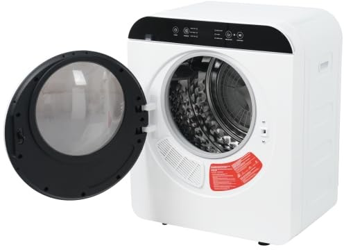 Essiccatore di scarico UV e termico, 3-4,5 kg, 6 programmi, doppia direzione di rotazione, timer 180 min, sicurezza bambini, montaggio a parete, perfetto per vestiti e famiglie