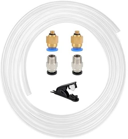 PAPAcroscoma 10M PTFE Schlauch Set, 3D Drucker Teflonschlauch | Für 1,75mm Filament, Kompatibel mit Bambu Lab A1/A1 mini/P1P/P1S/X1C, Creality K1/K1 Max/Ender 3 V3(Transparent)