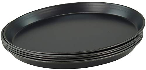 5 Stück Pizzablech rund aus Blaublech Ø 32 cm schwere Profiqualität