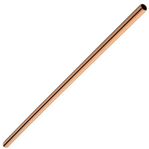 Cocktail-Strohhalme, Edelstahl, Kupfer, 21,6 cm, 12 Stück