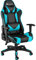 TecTake® Silla Gaming, Silla Ergonómica con Reposabrazos Ajustables, Silla de Estudio Moderna, Silla con Reposacabezas y Cojín Lumbar Extraíbles, Mecanismo Basculante, Rotación 360° - Negro/Celeste