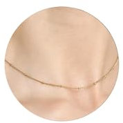 Ldurian Single Ball Chain Choker Necklace Women's Jewellery 14K Real Gold Plated Minimalist Chain Necklace