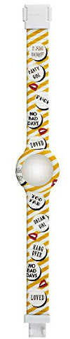 HIP HOP Damen Analog Quarz Uhr mit Silikon Armband HBU0895