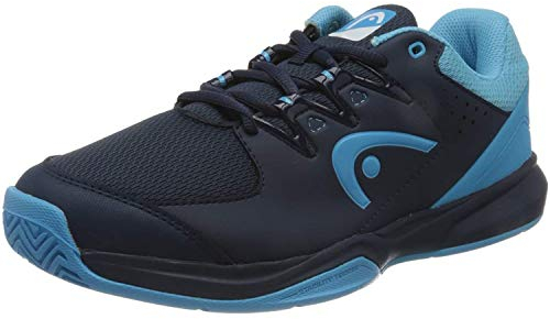 HEAD Homme Grid Indoor Shoe, Dark Blue Chaussure de Squash, Bleu foncé Aqua, 44 EU