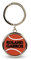 ROLAND GARROS - Porte-Clés Balle Gomme Porte Clef De Qualité - Porte Clé Coloris Terre Battue - Anneau Porte Clé en Acier Robuste