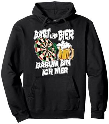 Dart Fan Lustig Spruch Dart und Bier Männer Dart Spieler Pullover Hoodie